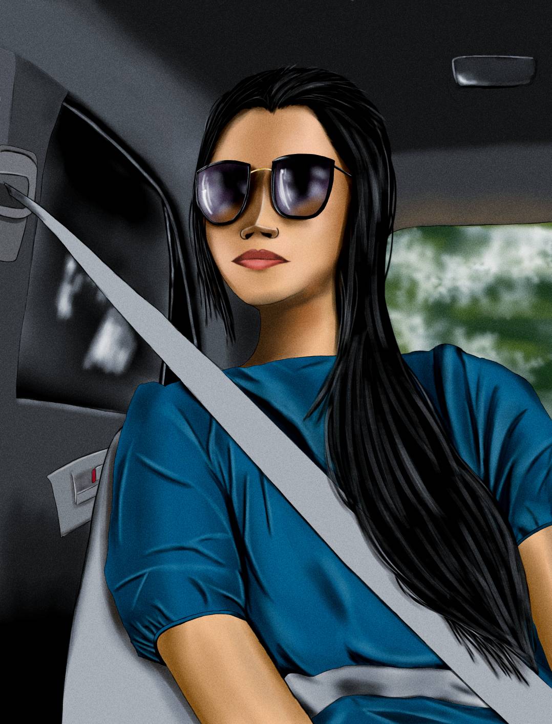 Deviantart Woman Car Girl in a car by AeolusAirGod on DeviantArt