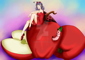 Ladybug with apples