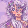 Lady in flowers