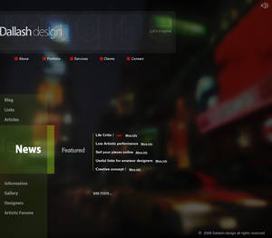 Dallash design - web interface