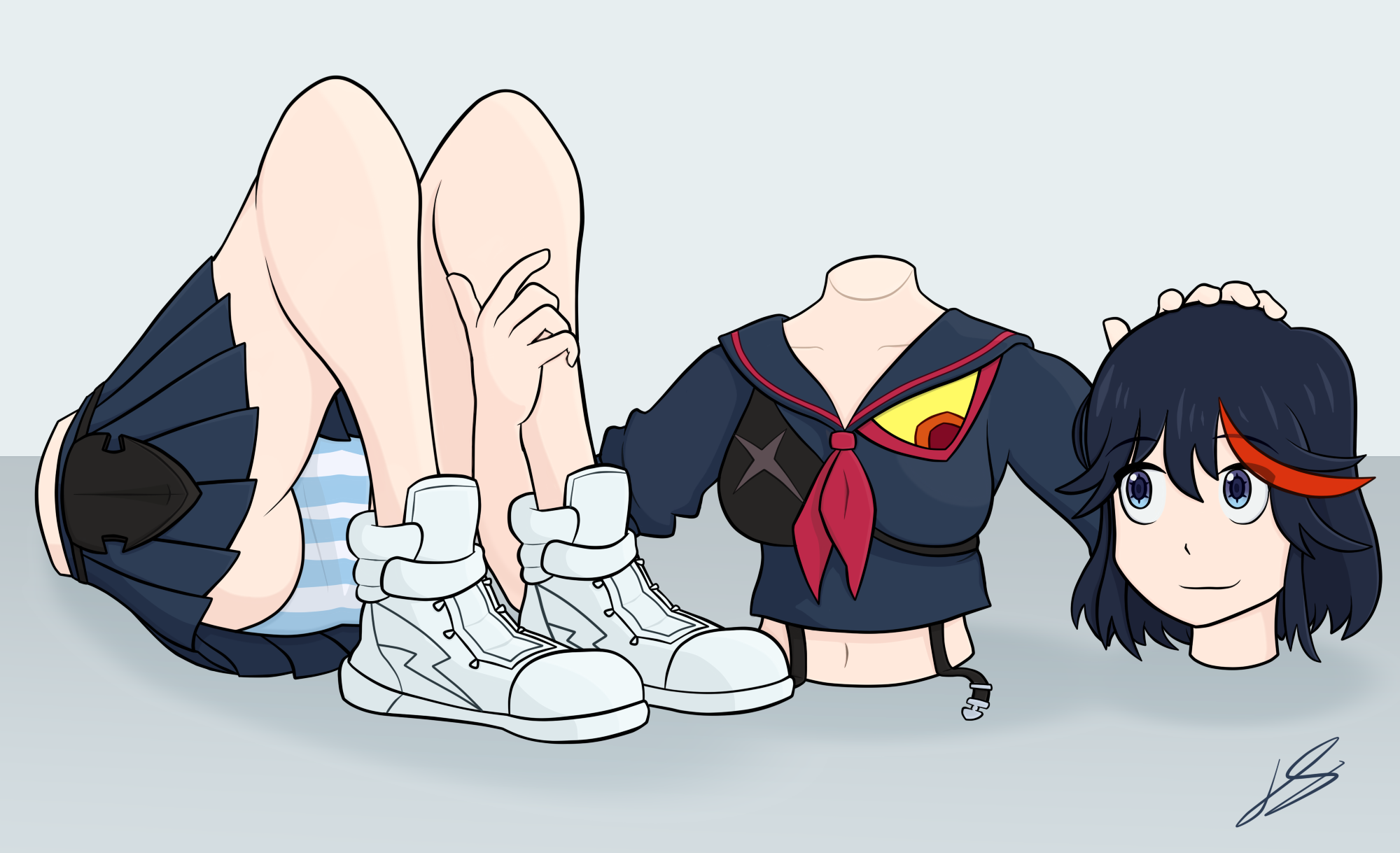 Dragaron88 Ryuko in pieces by Dragaron88 on DeviantArt