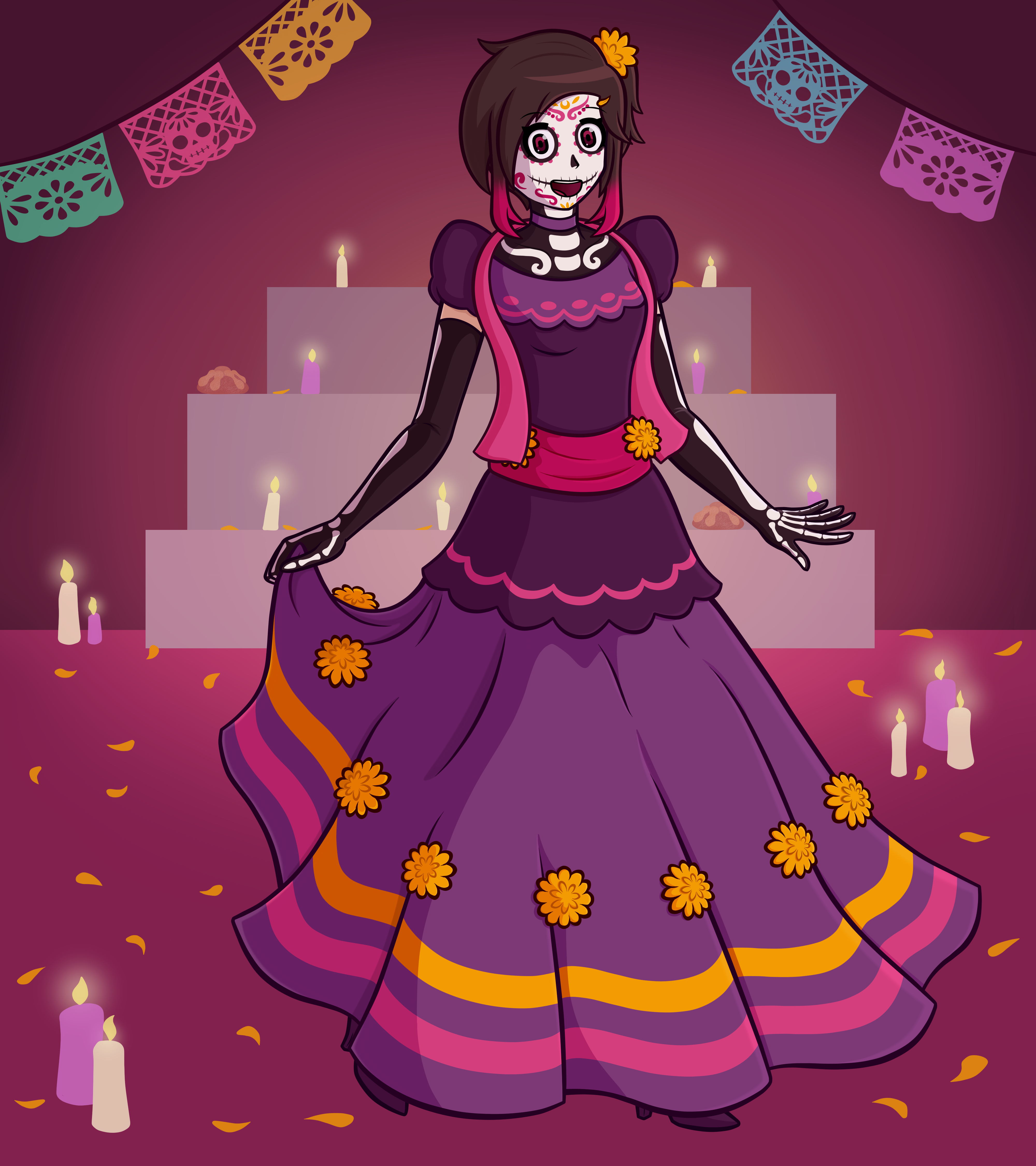 Dragaron88 Feliz Dia de Muertos :) by Dragaron88 on DeviantArt