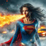 Supergirl blowing hot