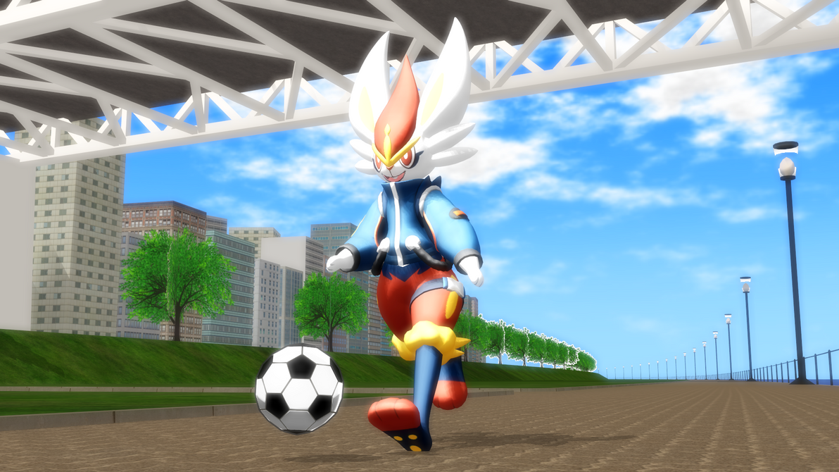 Cinderace at play by Lavells-Enterprise on DeviantArt