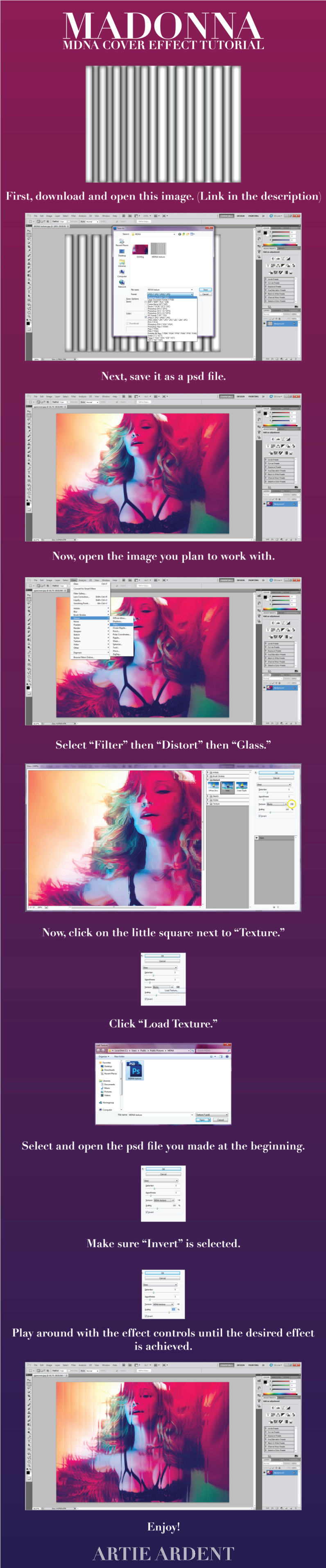 Madonna MDNA Cover Effect Tutorial