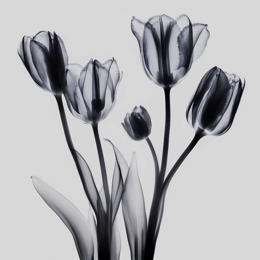 Midnight tulips II xray photography by Myfatherskid on DeviantArt