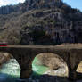 Bridge and a car