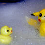 It's bath time, Pikachu!