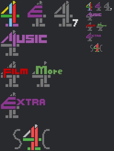 Channel 4 Logos (Pixel Art - no shading) by Pico231 on DeviantArt
