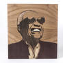 Ray Charles wooden marquetry