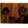 BluesBrothers marquetry of wood