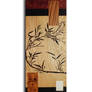 Abstract bamboo wood marquetry