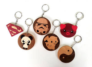 Little keychains from wood