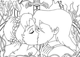 kiss kayley + Garrett lineart