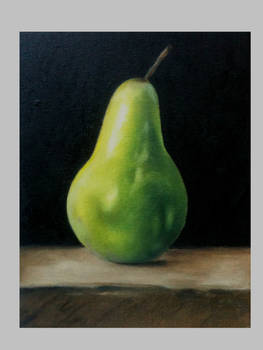 Still life of a pear by Sarah Hope