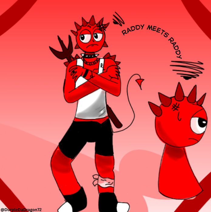 Anthromorphic Raddy Raddy Meets Raddy by DurpleDaDragon72 on DeviantArt