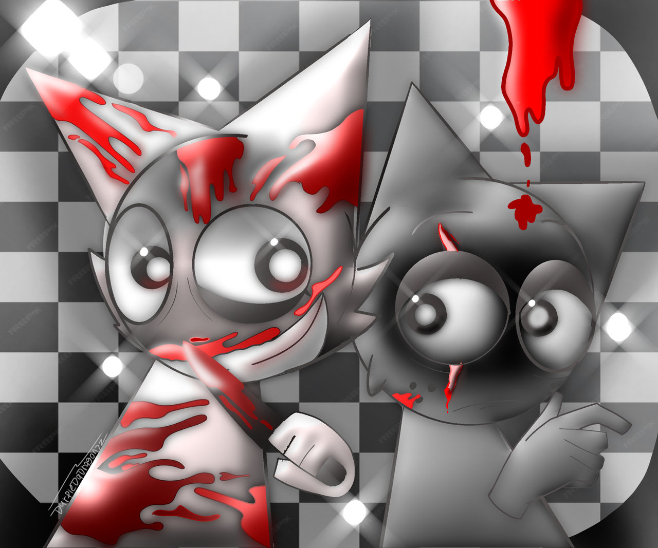 Wenda R334 Wenda and Gray Phase 2 (Checkerboard Background) by DurpleDaDragon72 on ...