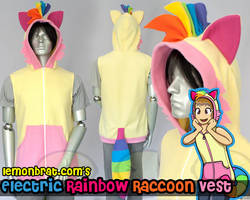 Electric Rainbow Raccoon Hoodie