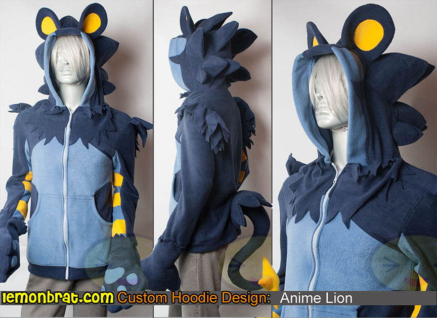 Custom Anime Lion Hoodie