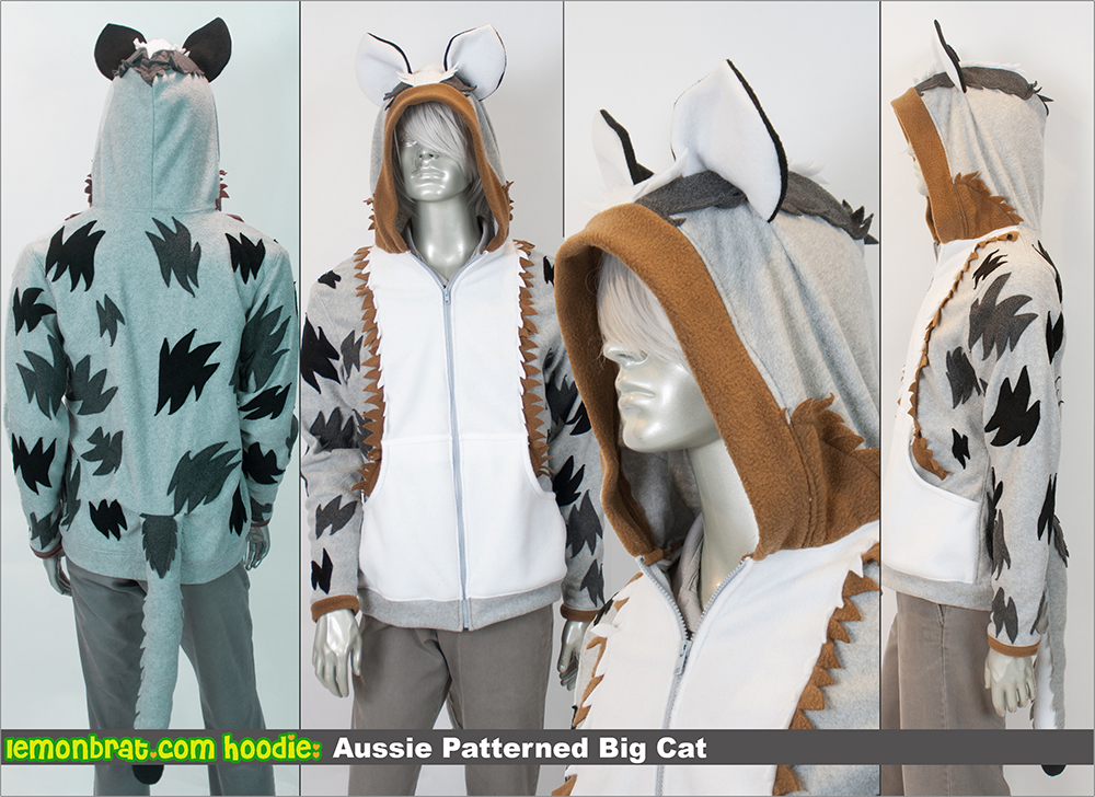 Aussie Patterned Big Cat Custom Hoodie!