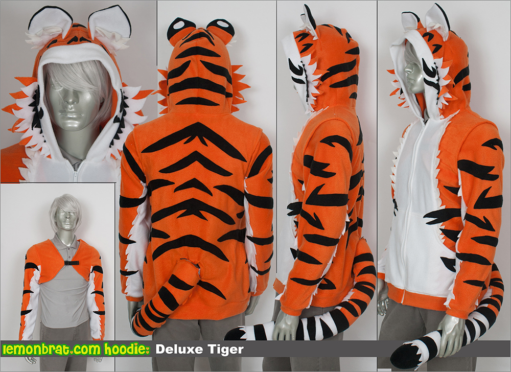 Deluxe Tiger Hoodie (w/ Crop Top)!