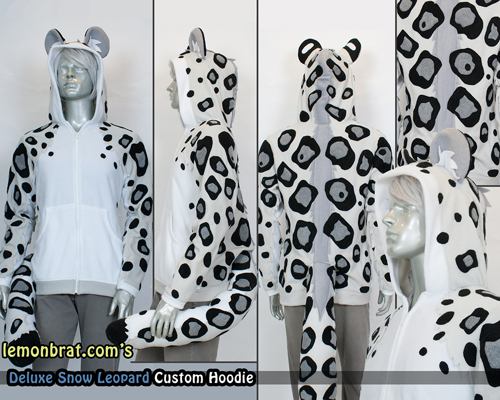 Deluxe Snow Leopard Custom Hoodie