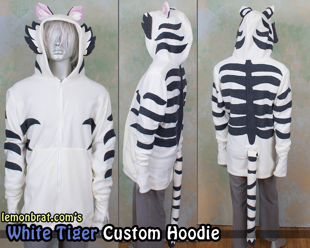 White Tiger Custom Hoodie!