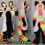 Neon Red Panda Custom Fursuit