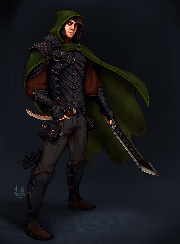 Concept: Human Rogue - Dungeons and Dragons by asphillipsart on DeviantArt