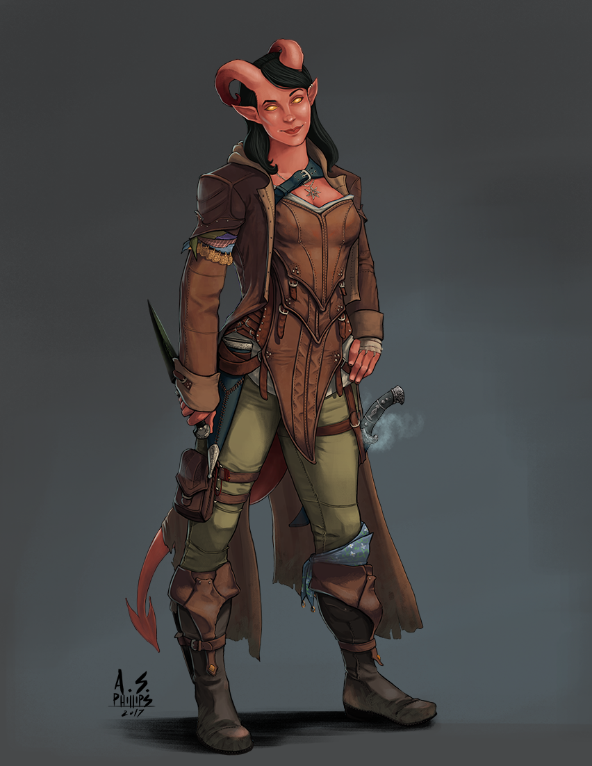 Commission: Anirali, Tiefling Rogue