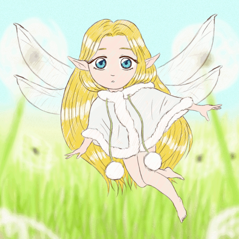 Dandelion GIF (FlightOfFantasy7's Faebruary Day 7)