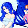 Blue scarf (Jennifer and Krimson)