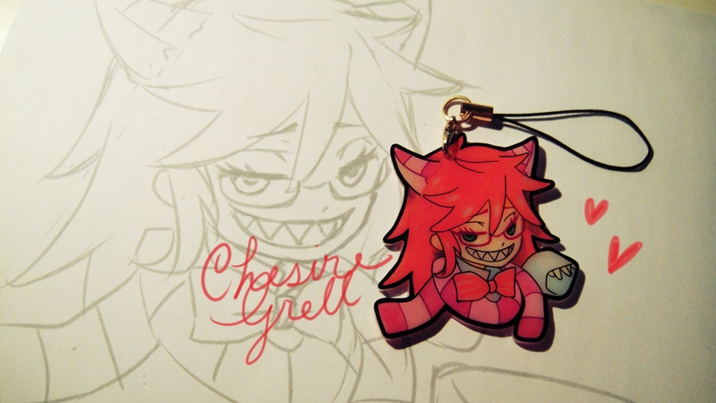 Chesire Grell phone charm