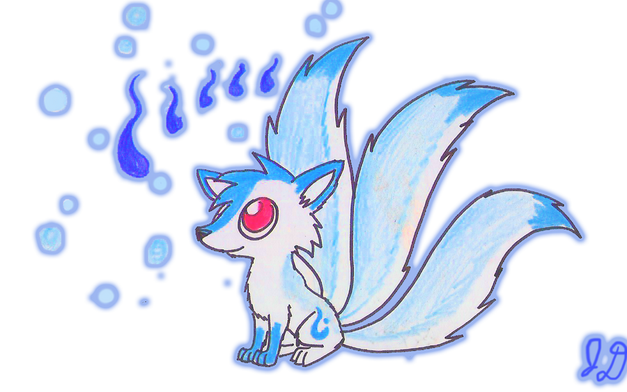 Blue Fire Fox by Electric-Mongoose on DeviantArt