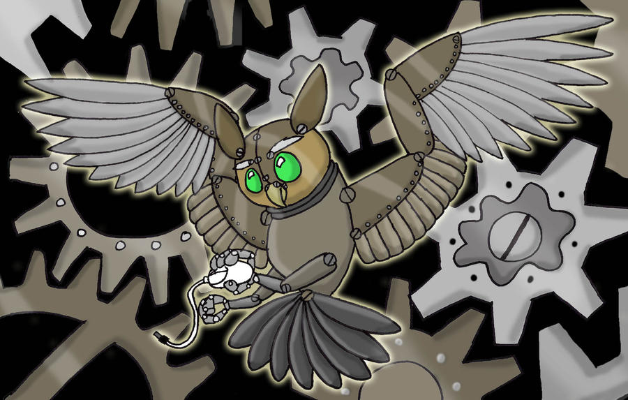 Machine Gun Owl Mechanical Owl by Electric-Mongoose on DeviantArt