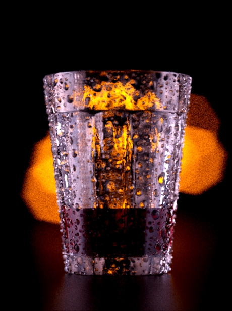 Droplets on american glass