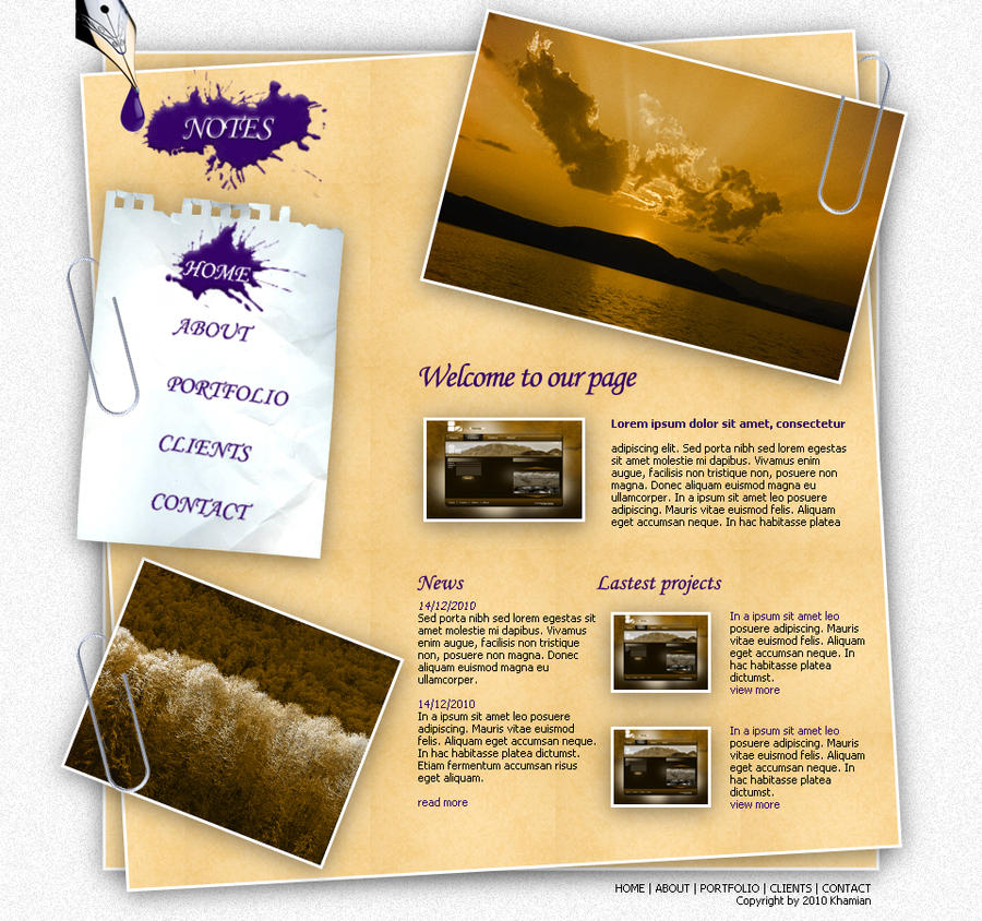 Notepad layout by KhamiaN on DeviantArt