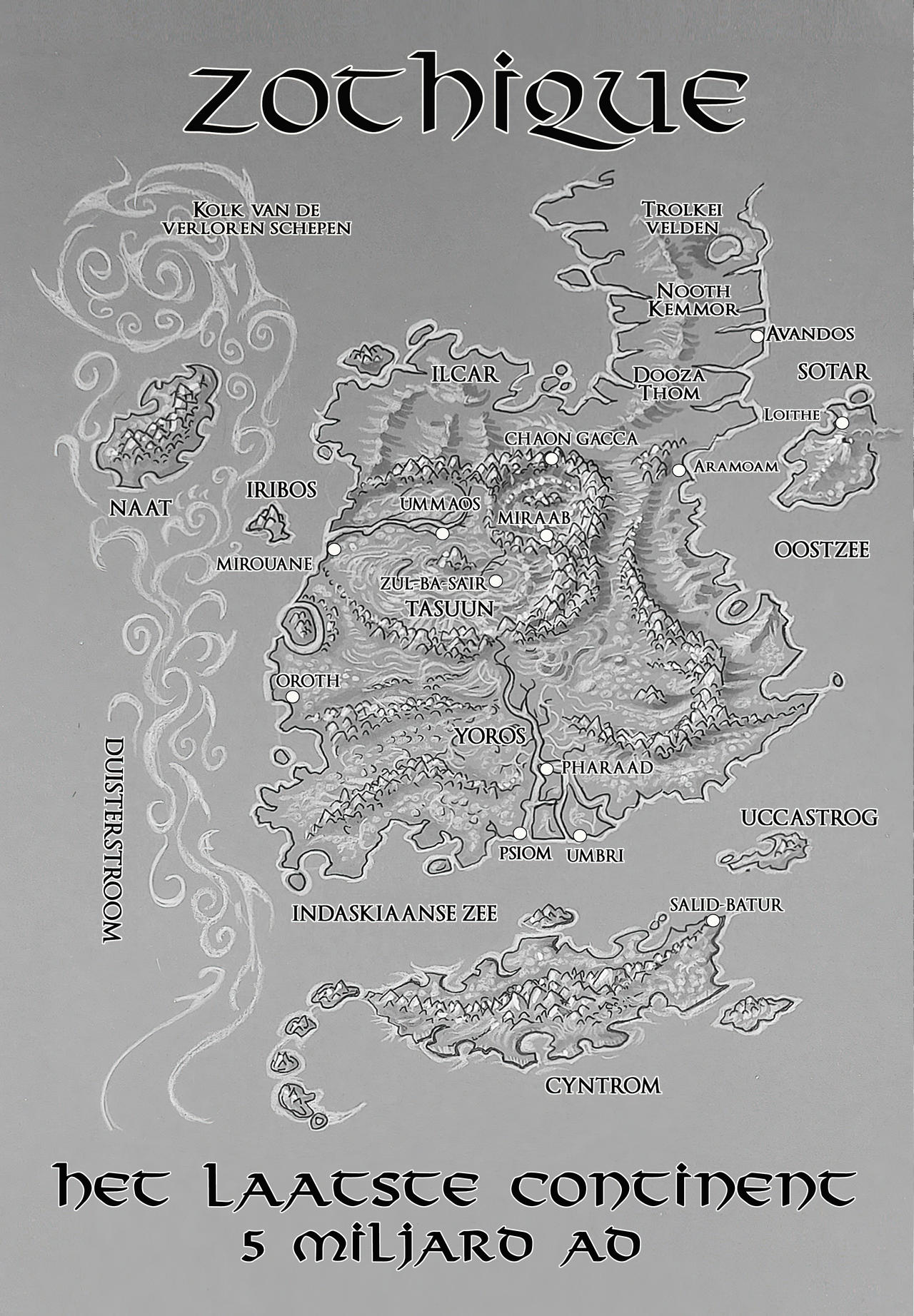 Cothique Map Map of Zothique by taisteng on DeviantArt