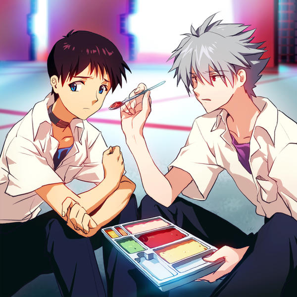 Kaworu x Shinji (in Nerv)