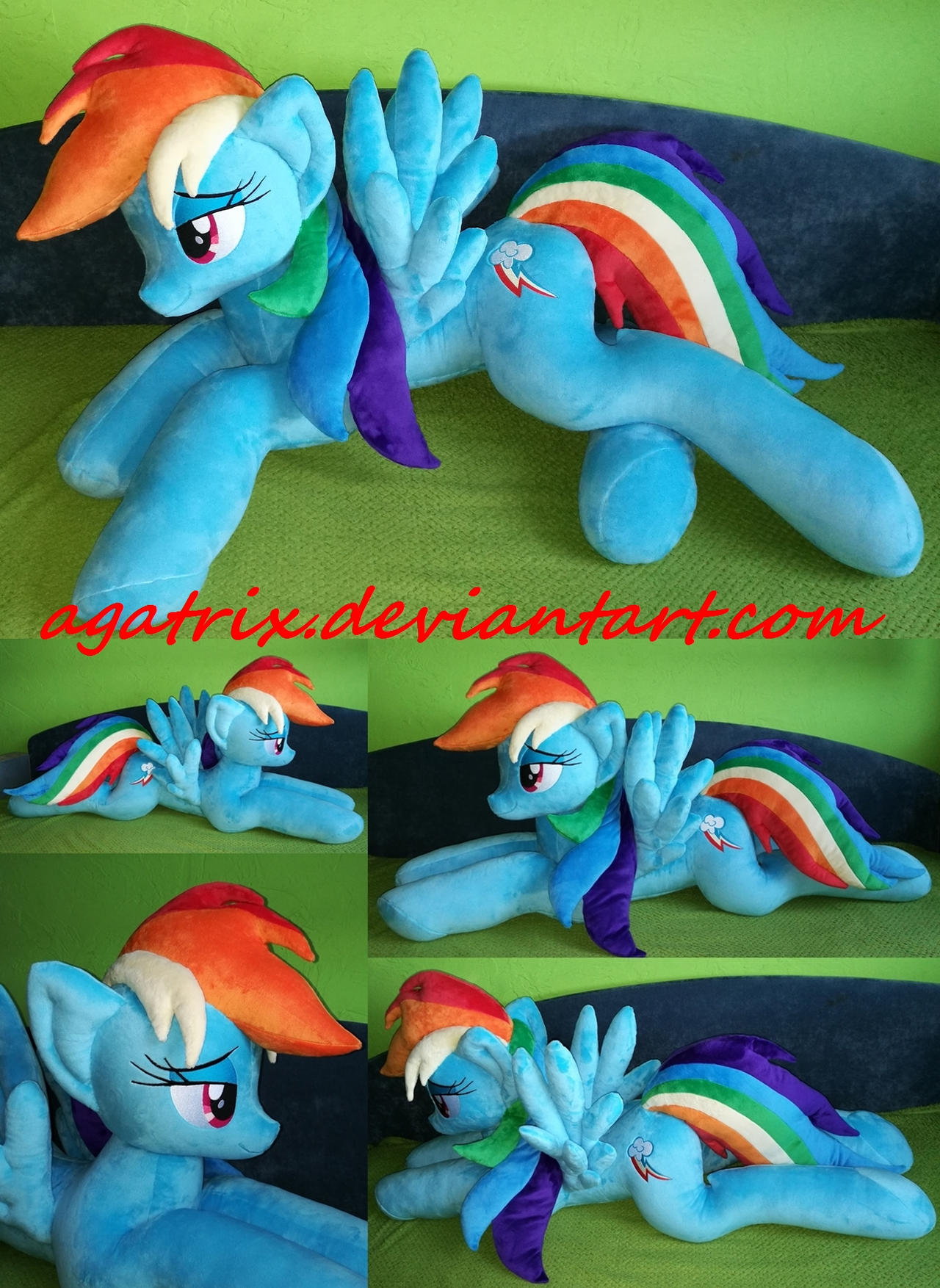 Life size (laying down) Rainbow Dash plush