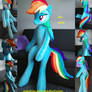 Life size (sitting/laying down) Rainbow Dash plush