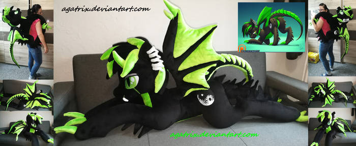 Life size (laying down) OC DarkyHooves plush