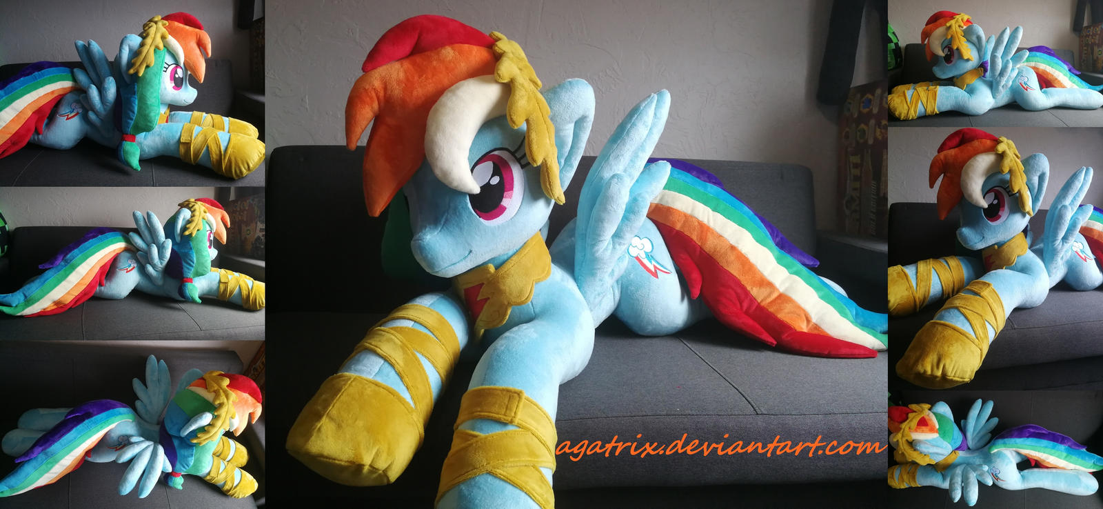 Life size (laying down) Rainbow Dash plush by agatrix on DeviantArt