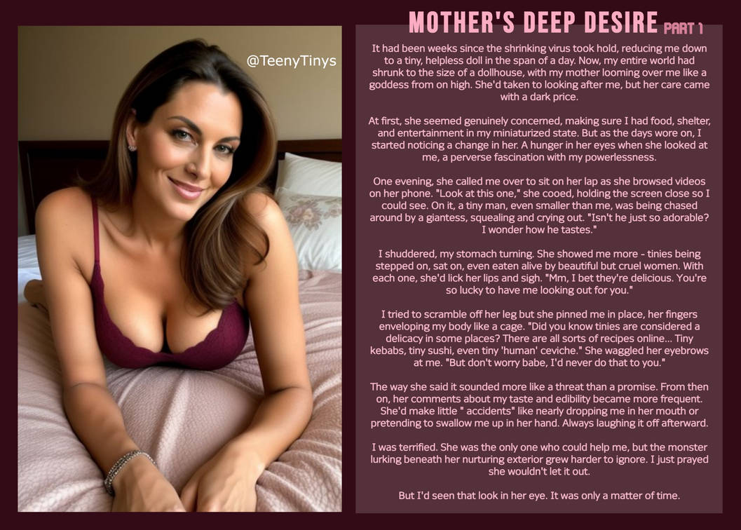 Mothers Deep Desire Part 1 Giantess Vore Story By TeenyTinys On mothers-deep-desire-part-1-giantess-vore-story-by-teenytinys-on