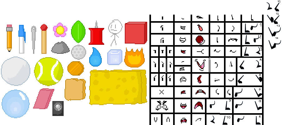 Bfdi Transparent Icon Pixel Bfdi A Sprites TRANSPARENT by Amilio1231st on DeviantArt