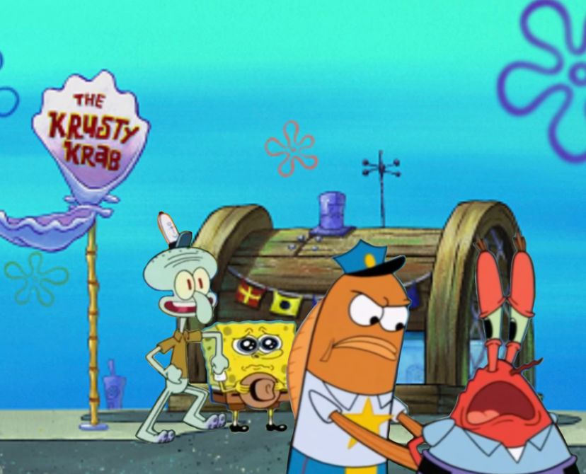 Mr. Krabs gets Arrested by AndyfoxMario on DeviantArt