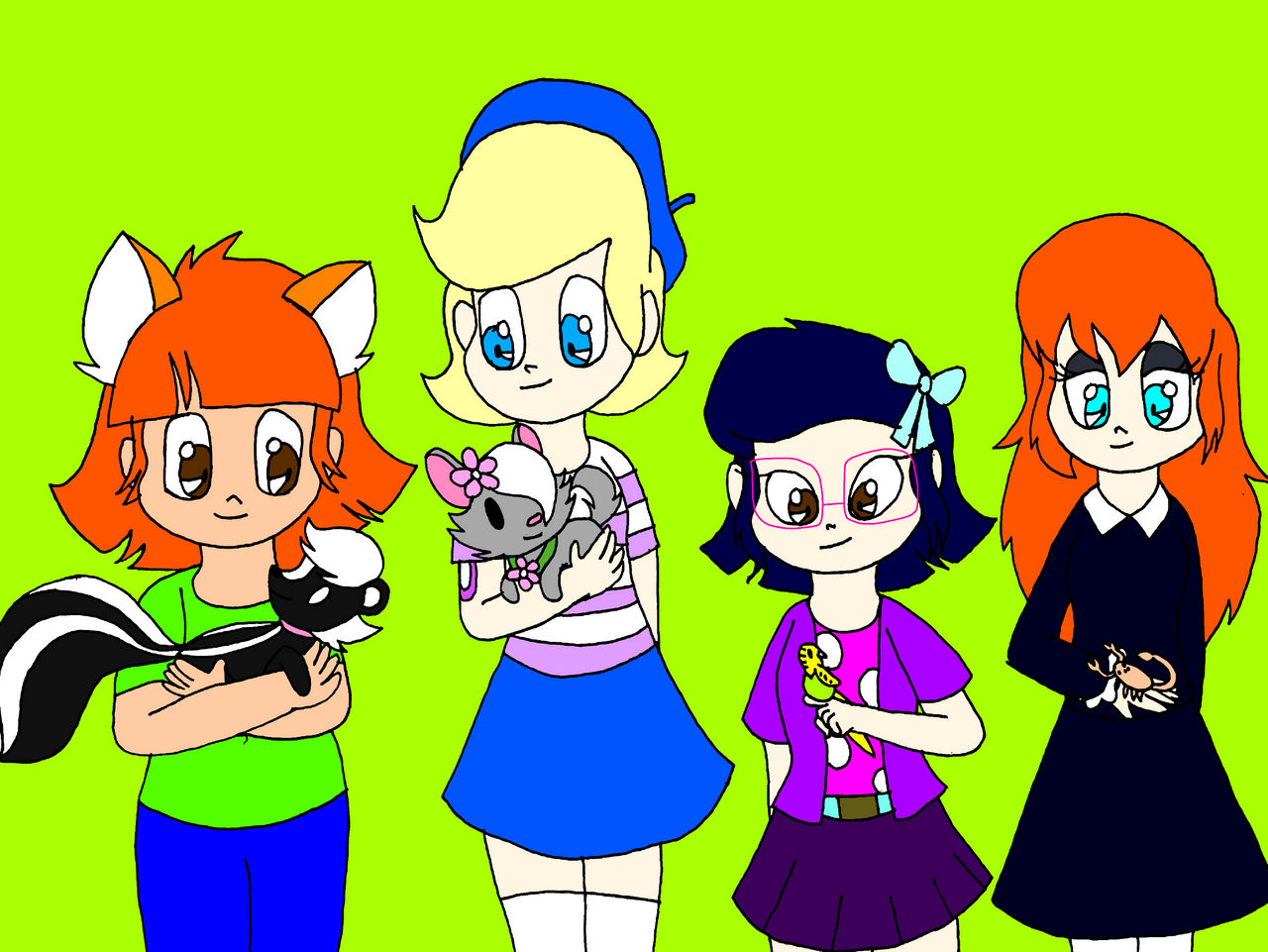 My OCs with their pets