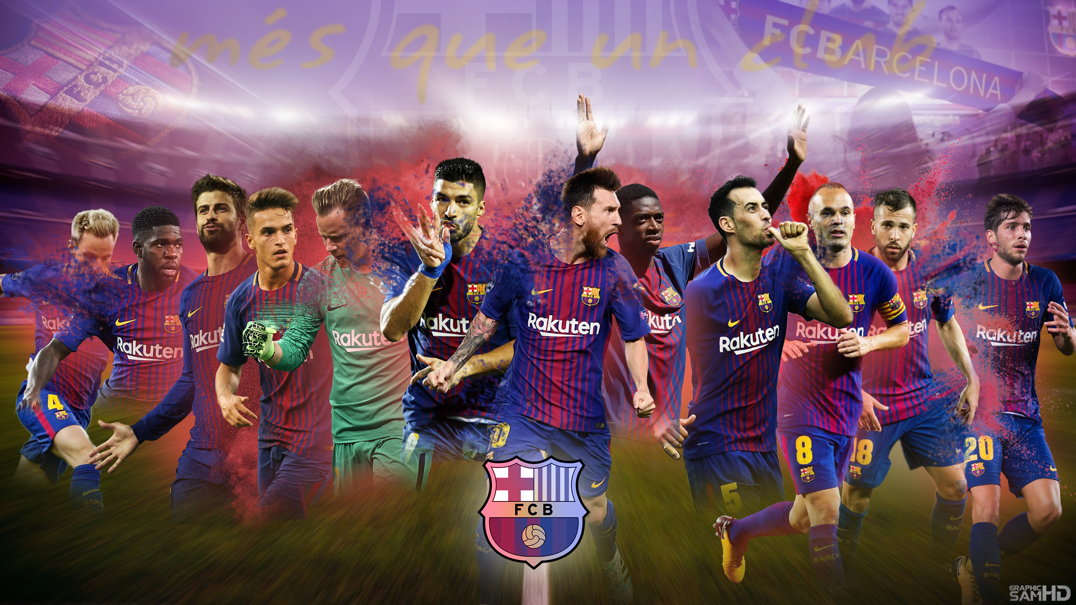 Fc Barcelona Desktop Wallpaper 17 18 By Graphicsamhd On Deviantart