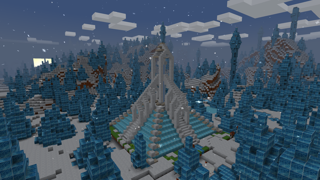 Minecraft Ice Castle Easy Castle Building Tutorial In Minecraft