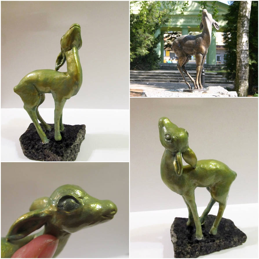 Clay Roe polymer clay roe-deer by Ladybird18 on DeviantArt